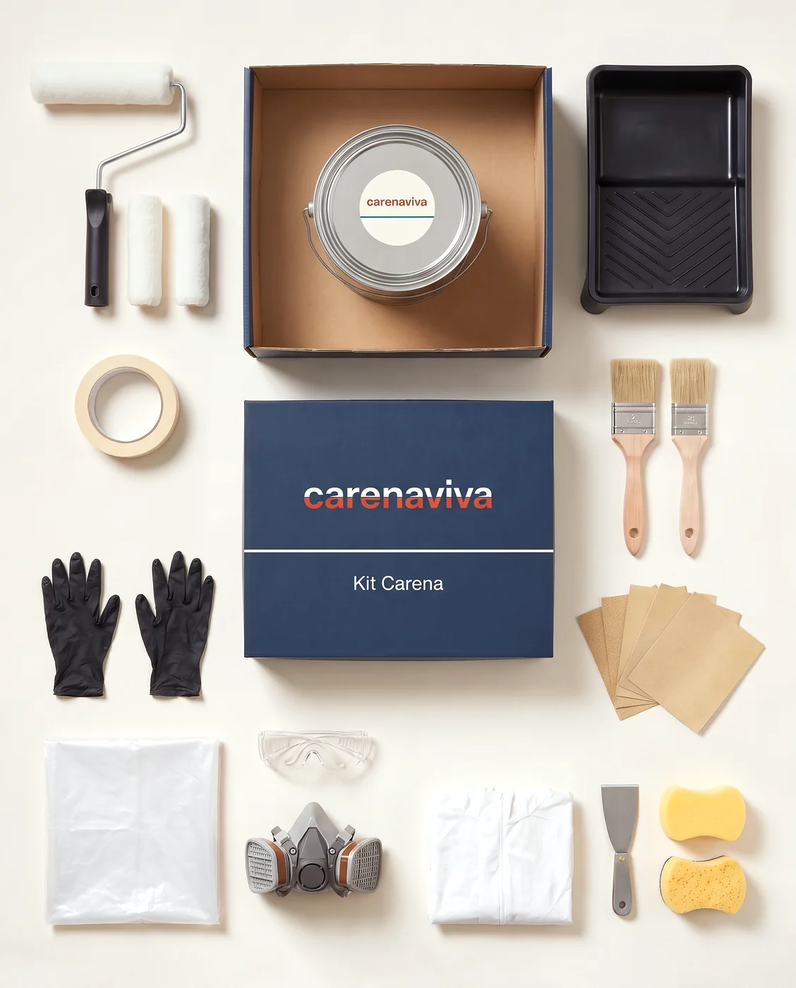 Il contenuto del Kit Carena disposto in ordine